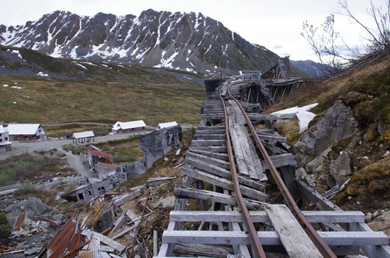Part of the railway in Independence Mine, Hatcher Pass, Alaska Part of the railway in Independence Mine, Hatcher Pass, Alaska