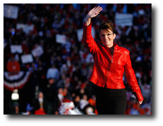 Sarah Palin in Red Leather