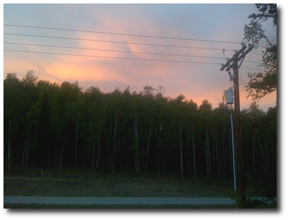 Late night sunlight in Wasilla, Alaska Late night sunlight in Wasilla, Alaska