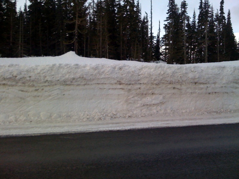 Snow piled up on the roadside between Stewart and Dease Lake, British Columbia (1) Snow piled up on the roadside between Stewart and Dease Lake, British Columbia (1)