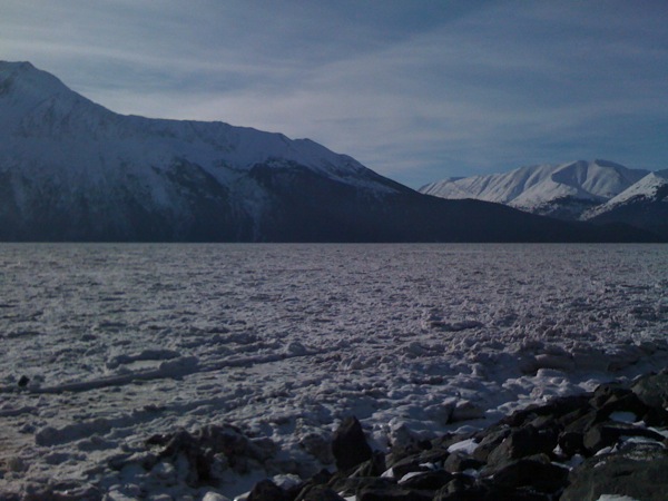 Ice in Turnagain Arm, south of Anchorage, Alaska
