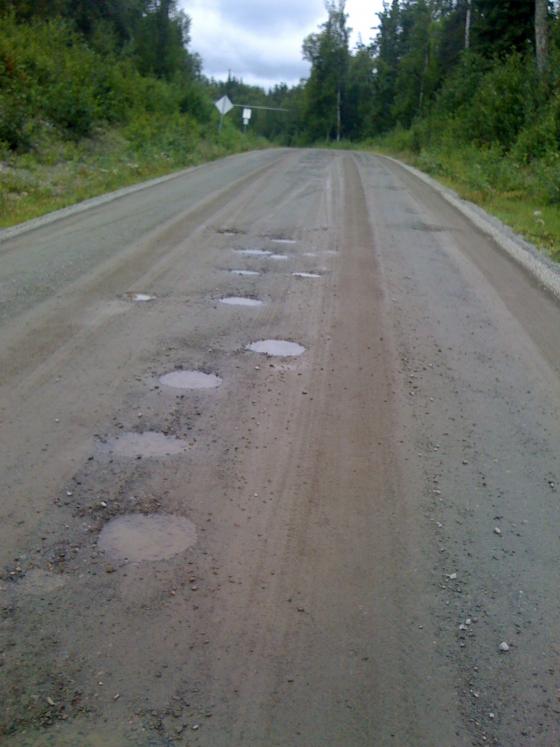 Typical neighborhood road in Alaska