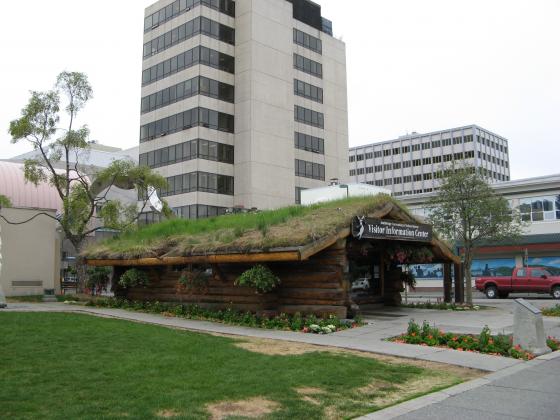 Anchorage, Alaska visitor's information center (grass roof)