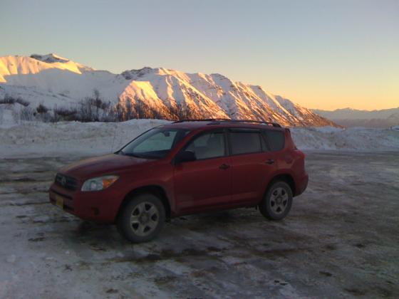 Car on Hatcher Pass, Alaska