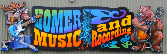 Homer "Music and Recording" sign