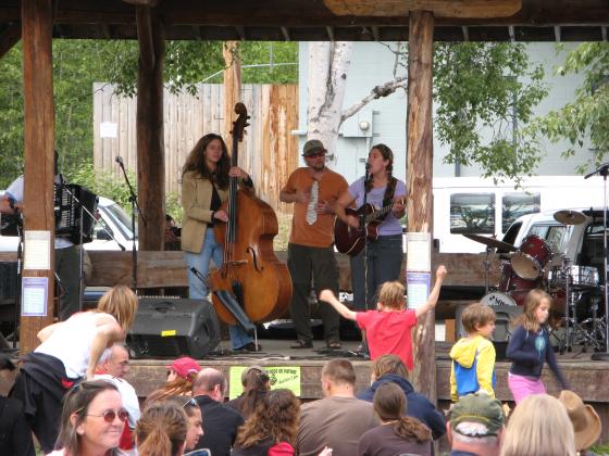 Melissa Mitchell and company at the Moose Dropping Festival
