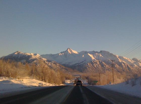 Mountain range in Palmer, Alaska