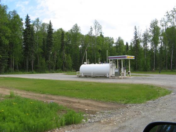 The gas station in Talkeetna, Alaska