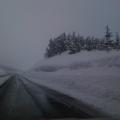 Lots of snow on the Alaska roads