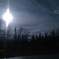 The Alaska sun at noon, early October