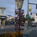 A "directions" sign in Anchorage, Alaska