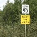 Dalton Highway speed limit sign