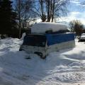 Talkeetna, Alaska - winter snow, white van
